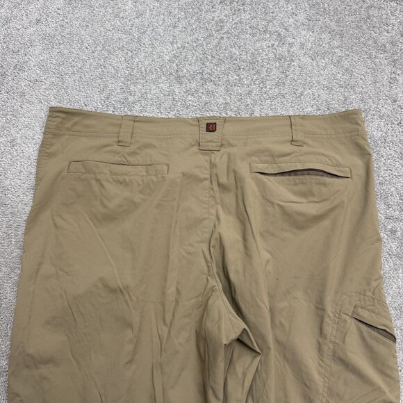 Royal Robbins Cargo Outdoor Pants Mens 40x30 Tan Brown Straight Leg Nylon Hike - Picture 4 of 16